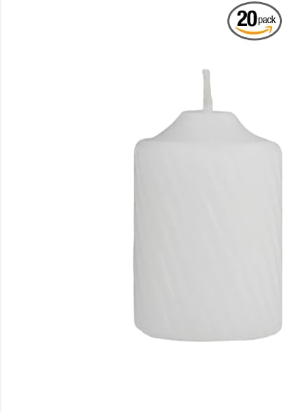 Scented Votive Candles - 15 Hour Burn Time - Candles for All Decorations - for Wedding, Birthday, Holiday & Home Decoration - Made in The USA, Box of 20, White Jasmine