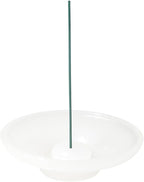 Handcrafted Liuli Glass & Jade Incense Holder – Artisan Minimalist Burner for Sticks, Meditation, Zen Aesthetic & Elegant Home Décor