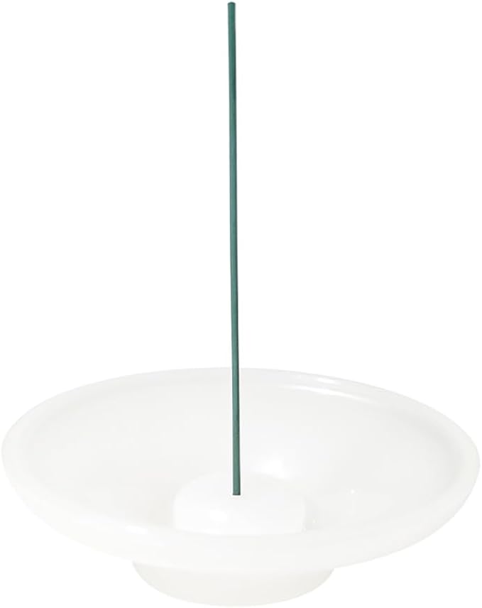 Handcrafted Liuli Glass & Jade Incense Holder – Artisan Minimalist Burner for Sticks, Meditation, Zen Aesthetic & Elegant Home Décor