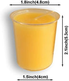 100% Beeswax 15-Hour Votives Candles Organic Hand Made - 2" Tall, 1 1/2 Thick (Set of 12)