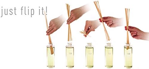 Resafy Reed Diffuser Sticks, Jecnovo Pack of 100 Fiber Sticks with Handmade Linen Bag, Safe and Non-Toxic, 9 Inches Long 3mm Diameter Aromatherapy Diffusers for Home, Spa and Office(Grey)
