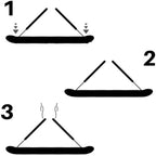 Wood Double Incense Sticks Holder Burner - Large Ash Catcher Handmade Home Decor