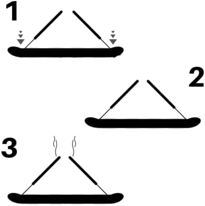 Wood Double Incense Sticks Holder Burner - Large Ash Catcher Handmade Home Decor