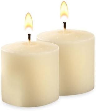 10hr Unscented Ivory Votive Candles -21 per pack