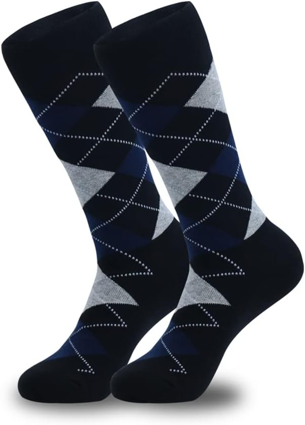DRASEX Men's Dress Socks Funky Colorful Pattern Cotton Novelty Casual Crew Socks