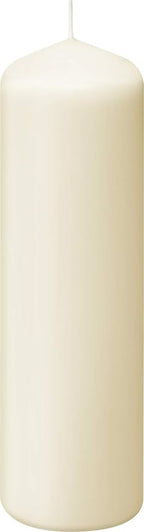 BOLSIUS 6 Ivory Pillar Candles Bulk - 3x9 Inches Candle Set - 116+ Hours Clean Burning - No Palm Oil - 0% Animal Fat - Premium European Quality - Unscented Dripless Any Occasion Pillars