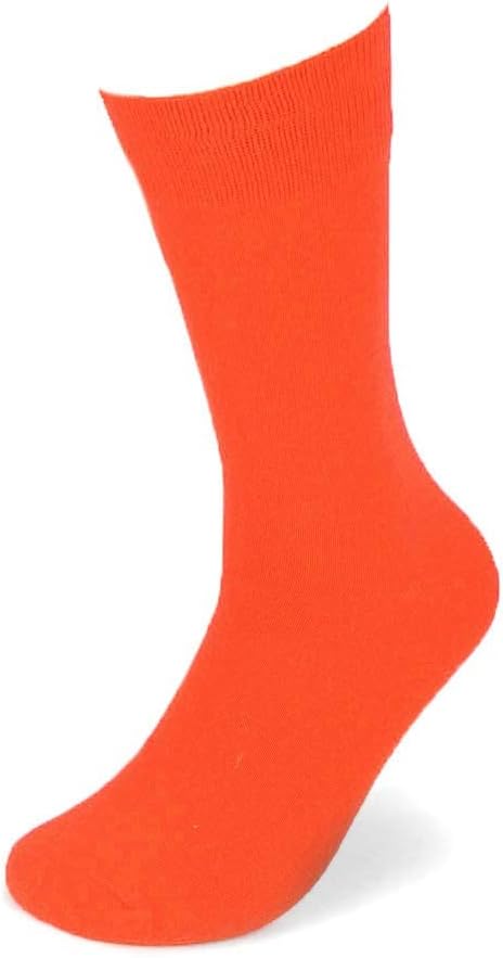Feraricci Solid Color Casual Dress Socks for Men - Colorful & Comfortable Crew Socks