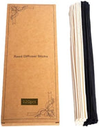 LWH-US 120 PCS Reed Diffuser Sticks,10 Inch Natural Rattan Wood Sticks,Essential Oil Aroma Diffuser Replacements Sticks for own Space (Black Color and Natural Color) 10×3.7×0.59 inch