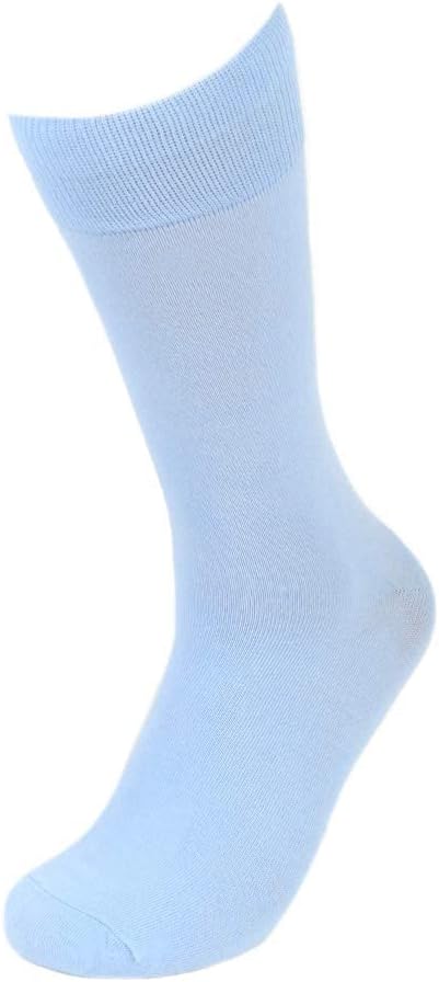 Feraricci Solid Color Casual Dress Socks for Men - Colorful & Comfortable Crew Socks
