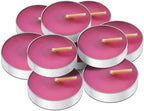 10 Pack Tea Candles Wedding Party and Home Decoration Votive Parties Tealight Small Wishing Bulk with 1.5-2 Hours Extended Burn Time Mini for Birthday Emergency Family (Pink)