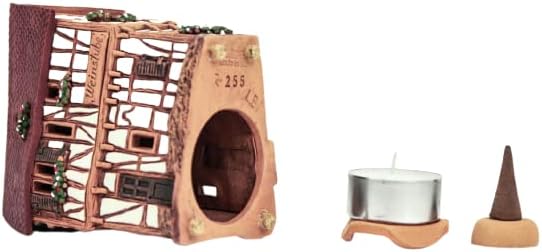 Ceramic Houses Collection - Handmade Miniature of Historic Winery in Bernkastel-Kues, Germany - Candle, Cone Incense Holder R255