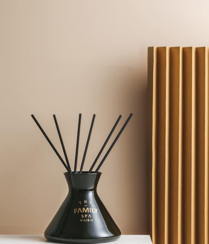 LWH-US 100 PCS Reed Diffuser Sticks,10 Inch Natural Rattan Wood Sticks,Essential Oil Aroma Diffuser Replacements Sticks for Aroma Fragrance (Black)
