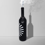 Sermo Glass Bottle Incense Holder Burner (Lotus (Rising) - Black)