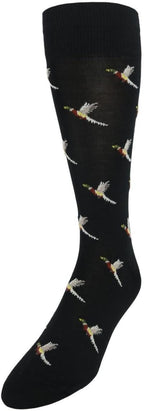 Trafalgar Men's Birds of a Feather Mercerized Cotton Mid-Calf Socks