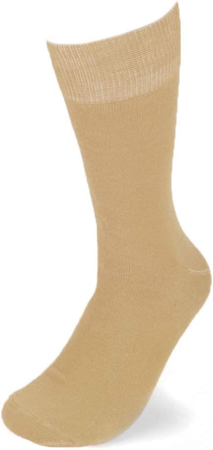 Feraricci Solid Color Casual Dress Socks for Men - Colorful & Comfortable Crew Socks