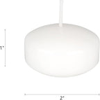 Mega Candles 12 pcs Unscented White Floating Candles, Hand Poured Wax Candle 2 Inch Diameter, Home Décor, Wedding Receptions, Centerpieces, Occasions, Events, Festivities, Meditations, Spas