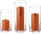 yummi Set of 12 Slim Pillars and Cylinder Vases - Sienna