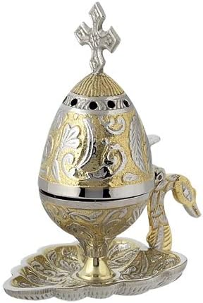 Christian Byzantine Orthodox Greek Censer Incense Burner Liturgy (4031-gn)