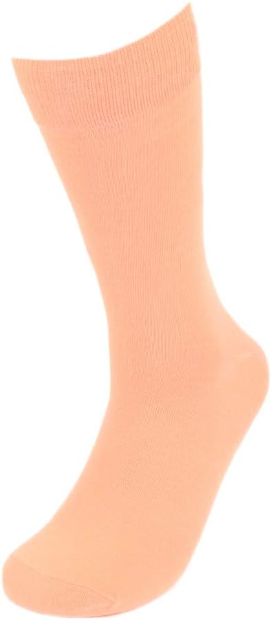 Feraricci Solid Color Casual Dress Socks for Men - Colorful & Comfortable Crew Socks