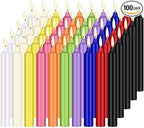 100 pcs Spells Chime Candles Unscented Assorted Colors Mini Taper Candles | 4" Tall x 1/2" Diameter | Great for Casting Chimes, Rituals, Spells