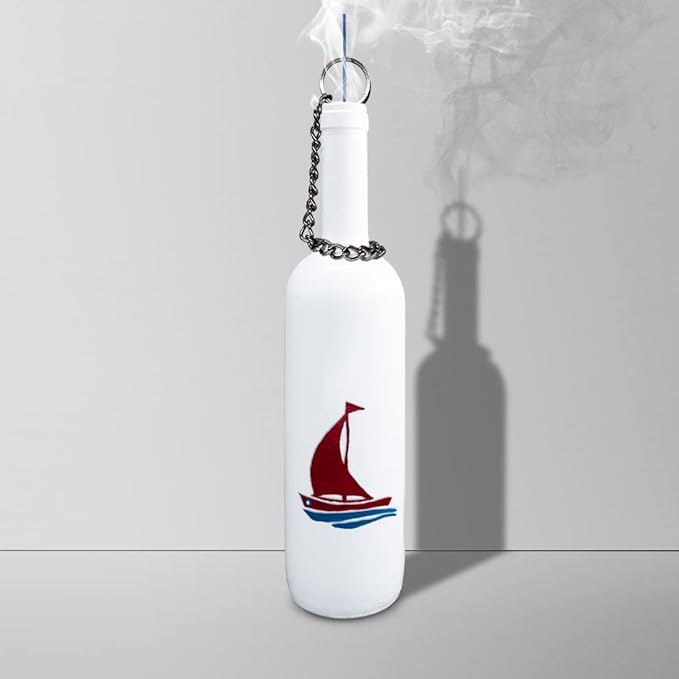 Sermo Marine Series Glass Smoking Bottle Incense Holder Burner (Boat)
