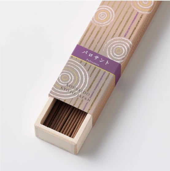 Hasegawa Hyakurakuko Premium Japanese Sandalwood Incense - Long Type, 40 Sticks with Aluminum Holder, 20-30 Min Burn Time, Made in Japan 線香 百楽香 (Palo Santo)