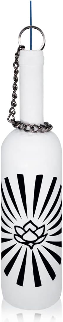 Sermo Glass Bottle Incense Holder Burner (Lotus (Rising) - White)