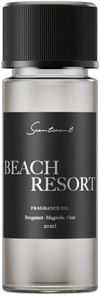 Diffuser Oil - Beach Resort | Aromatherapy Fragrance Inspired by 5-Star Hotels | Luxurious Scent with Notes of Bergamot, Ocean, Peony with Amber & Sandalwood (20 mL)