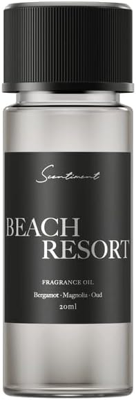Diffuser Oil - Beach Resort | Aromatherapy Fragrance Inspired by 5-Star Hotels | Luxurious Scent with Notes of Bergamot, Ocean, Peony with Amber & Sandalwood (20 mL)