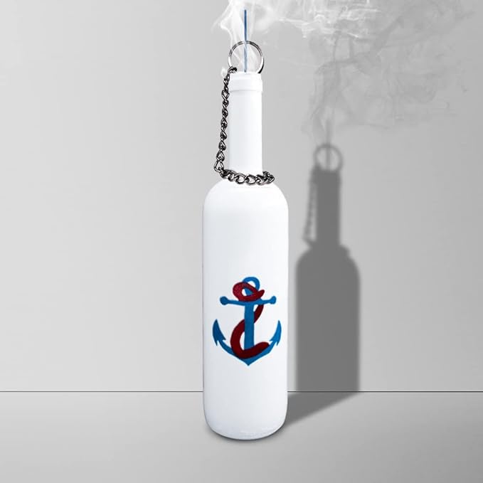 Sermo Marine Series Glass Smoking Bottle Incense Holder Burner (Anchor)