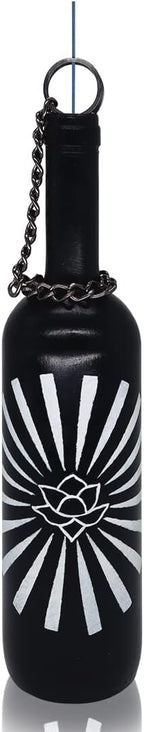 Sermo Glass Bottle Incense Holder Burner (Lotus (Rising) - Black)