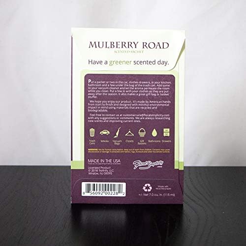 Mulberry Road Scented Sachets Pack of 3, Spring and Summer - Long-Lasting Scented Bags, Home Fragrance, Air Freshener & Deodorizer for Closet, Room, Drawer, or Cars, Made in USA