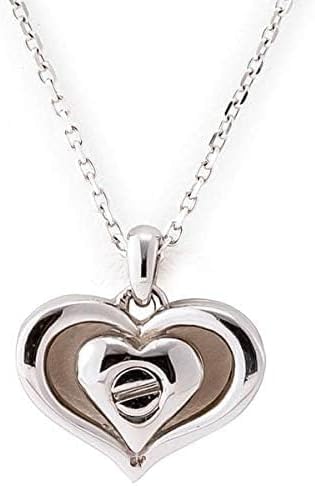 Remains Ash Pendant Open Sterling Silver with diamond