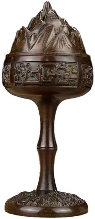 Copper Incense Burner Chinese Brass Incense Burner Kit Traditional Zen Incense Burner Antique Style Office Yoga Home Decor 3 * 3 * 7.1IN 1.3LB