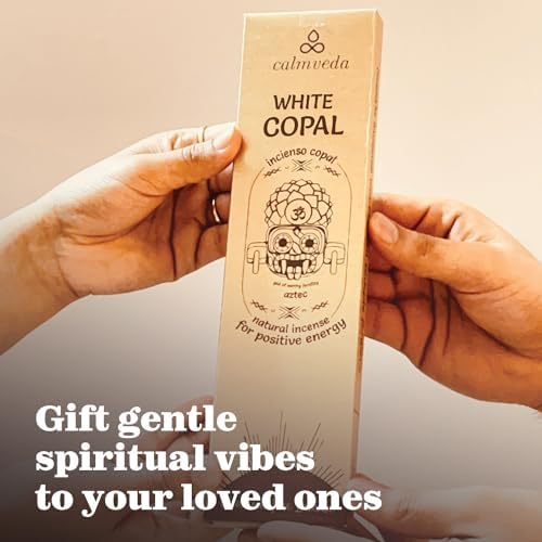 White Copal Incense Sticks Mexico - (40+ Sticks) Thick, Natural Resin Incense & Clean Charcoal Free Made from Upcycled Flowers | Sweet Smelling Spiritual Incense for Purification (Incienso De Copal)…