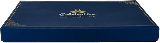 Celebration Incense Gift Box| an Aromatic Gift|This Pack Contains 3 Assorted Incense Packs (Myrrh, Himalayan Forest & Musk), 8 Incense Cones (4 Opium & 4 Lavender), 1 Incense Holder