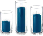 yummi Set of 36 Slim Pillars and Cylinder Vases - Sapphire