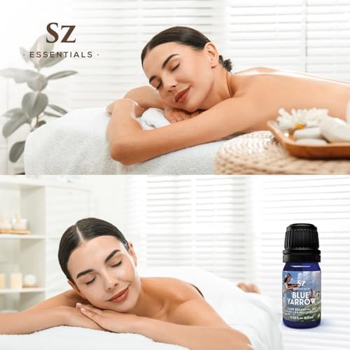 Blue Yarrow Essential Oil – 100% Pure – Calming & Grounding – Deep Blue Steam-Distilled Oil from Achillea millefolium – Aromatherapy, Self-Care & Natural Perfumery – 0.22 fl oz (6.5 mL)