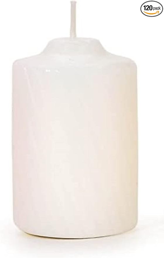 Scented Votive Candles - 15 Hour Burn Time - Candles for All Decorations - for Wedding, Birthday, Holiday & Home Decoration - Made in The USA, Case of 120, White Jasmine