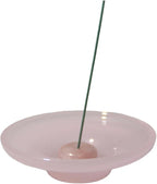 LIULI Glass & JadeIncense Holder, – Glass Ceramic Stick Burner for Meditation, Aromatherapy,The Minimalist Design Burner for Stick Incense (Pink Base Pink Insert)