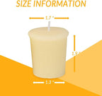 18PCS Beeswax Votive Candles Bulk, Pure Natural Beeswax - 15 Hour Burn Time, Unscented Handmade Candles for Church and Festival Decoration(Ivory)