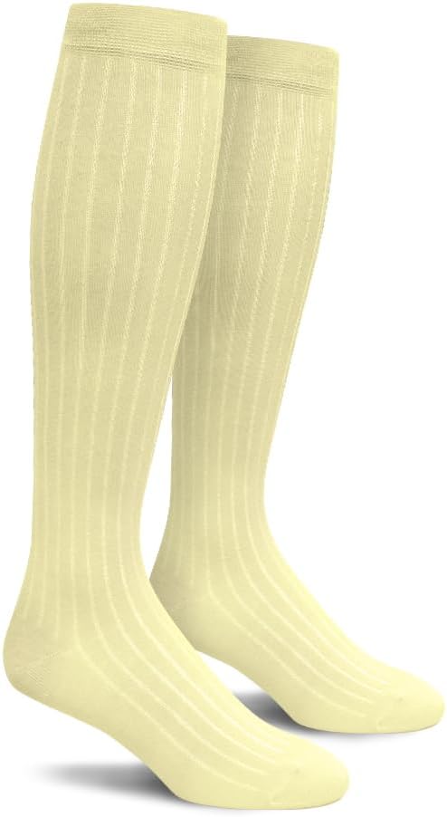 Knee High Solid Color Cotton Socks for Men Women and Youth