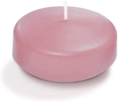 yummi Case of 18 3" Light Rose Floating Candles