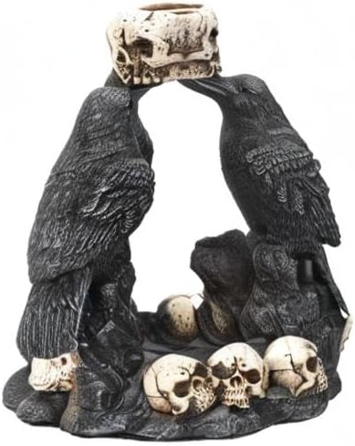Pacific Giftware Raven Backflow Incense Burner, 5.25-inch Height, Cold Cast Resin