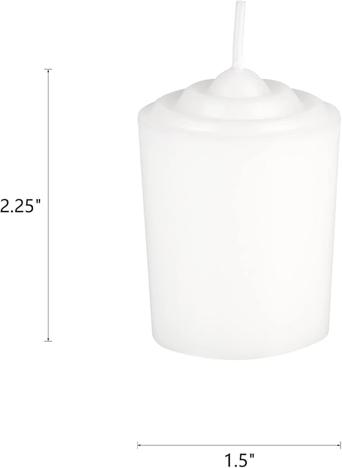 Mega Candles 12 pcs Unscented White Votive Candles, Hand Poured Wax Candle 15 Hours 1.5 Inch x 2.25 Inch, Home Décor, Wedding Receptions, Centerpieces, Occasions, Events, Festivities, Meditations