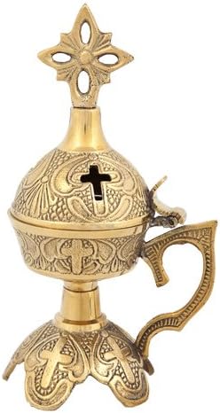 Greek Russian Orthodox Christian Brass Censer Incense Burner (170 B)