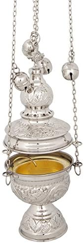 Nickel Plated Christian Church Thurible Incense Burner Censer (127 N)