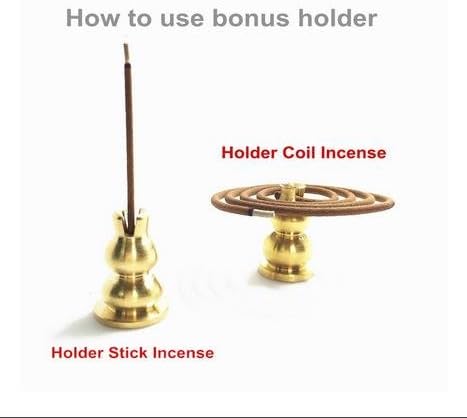 Incense Burner Gourd Type Design Coil Incense Holder Stick Incense Burner Brass