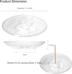 Glass Incense Burner Holder with 3D Base Design - 4.5" Frosted Hammered Texture Ash Catcher Tray, The Minimalist Design Burner for Stick Incense, Meditation Home Desk Accessory