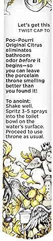 Poo-Pourri Before-You-Go In a Pinch Toilet Spray, Travel Essentials, Original Citrus .34 Fl Oz, Up to 20 Uses, On-The-Go Bathroom Odor Deodorizer with Essential Oils, TSA Approved Size, Lemon Bergamot
